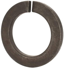 Value Collection - M45, 45.5mm ID, 71.2mm OD, 7mm Thick Split Lock Washer - Grade 8 Spring Steel, Zinc-Plated Finish, 45.5mm Min ID, 46.7mm Max ID - Eagle Tool & Supply