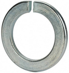 Value Collection - M52, 53mm ID, 83mm OD, 8mm Thick Split Lock Washer - Grade 8 Spring Steel, Zinc-Plated Finish, 53mm Min ID, 54.5mm Max ID - Eagle Tool & Supply