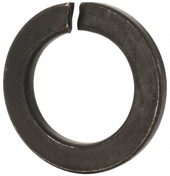 Value Collection - M36, 36.5mm ID, 58.2mm OD, 6mm Thick Split Lock Washer - Grade 8 Spring Steel, Uncoated, 36.5mm Min ID, 37.7mm Max ID - Eagle Tool & Supply