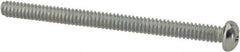 Value Collection - #4-40 UNC, 1-1/2" Length Under Head Phillips Drive Machine Screw - Round Head, Grade J82 Steel, Zinc-Plated Finish, Without Washer - Eagle Tool & Supply