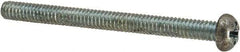 Value Collection - #5-40 UNC, 1-1/2" Length Under Head Phillips Drive Machine Screw - Round Head, Grade J82 Steel, Zinc-Plated Finish, Without Washer - Eagle Tool & Supply