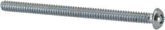 Value Collection - #6-32 UNC, 2" Length Under Head Phillips Drive Machine Screw - Round Head, Grade J82 Steel, Zinc-Plated Finish, Without Washer - Eagle Tool & Supply