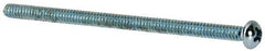 Value Collection - #6-32 UNC, 2-1/2" Length Under Head Phillips Drive Machine Screw - Round Head, Grade J82 Steel, Zinc-Plated Finish, Without Washer - Eagle Tool & Supply
