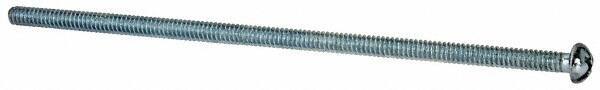 Value Collection - #6-32 UNC, 4" Length Under Head Phillips Drive Machine Screw - Round Head, Grade J82 Steel, Zinc-Plated Finish, Without Washer - Eagle Tool & Supply