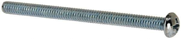 Value Collection - #8-32 UNC, 2-1/4" Length Under Head Phillips Drive Machine Screw - Round Head, Grade J82 Steel, Zinc-Plated Finish, Without Washer - Eagle Tool & Supply