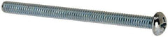 Value Collection - #8-32 UNC, 2-1/4" Length Under Head Phillips Drive Machine Screw - Round Head, Grade J82 Steel, Zinc-Plated Finish, Without Washer - Eagle Tool & Supply