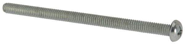 Value Collection - #8-32 UNC, 2-3/4" Length Under Head Phillips Drive Machine Screw - Round Head, Grade J82 Steel, Zinc-Plated Finish, Without Washer - Eagle Tool & Supply