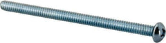 Value Collection - #10-24 UNC, 3" Length Under Head Phillips Drive Machine Screw - Round Head, Grade J82 Steel, Zinc-Plated Finish, Without Washer - Eagle Tool & Supply