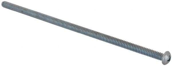 Value Collection - #10-24 UNC, 5" Length Under Head Phillips Drive Machine Screw - Round Head, Grade J82 Steel, Zinc-Plated Finish, Without Washer - Eagle Tool & Supply