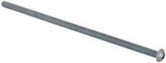 Value Collection - #10-24 UNC, 5" Length Under Head Phillips Drive Machine Screw - Round Head, Grade J82 Steel, Zinc-Plated Finish, Without Washer - Eagle Tool & Supply