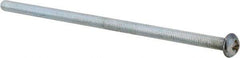 Value Collection - #10-32 UNF, 4-1/2" Length Under Head Phillips Drive Machine Screw - Round Head, Grade J82 Steel, Zinc-Plated Finish, Without Washer - Eagle Tool & Supply