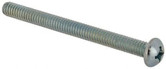 Value Collection - #12-24 UNC, 2-1/2" Length Under Head Phillips Drive Machine Screw - Round Head, Grade J82 Steel, Zinc-Plated Finish, Without Washer - Eagle Tool & Supply