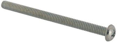 Value Collection - 1/4-20 UNC, 3-1/2" Length Under Head Phillips Drive Machine Screw - Round Head, Grade J82 Steel, Zinc-Plated Finish, Without Washer - Eagle Tool & Supply