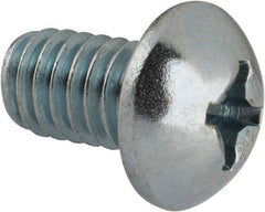 Value Collection - 5/16-18 UNC, 1/2" Length Under Head Phillips Drive Machine Screw - Round Head, Grade J82 Steel, Zinc-Plated Finish, Without Washer - Eagle Tool & Supply