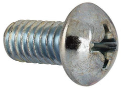 Value Collection - 5/16-18 UNC, 5/8" Length Under Head Phillips Drive Machine Screw - Round Head, Grade J82 Steel, Zinc-Plated Finish, Without Washer - Eagle Tool & Supply