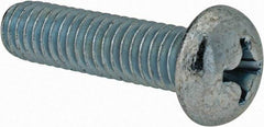 Value Collection - 5/16-18 UNC, 1-1/4" Length Under Head Phillips Drive Machine Screw - Round Head, Grade J82 Steel, Zinc-Plated Finish, Without Washer - Eagle Tool & Supply