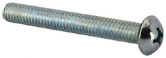 Value Collection - 5/16-18 UNC, 2-1/2" Length Under Head Phillips Drive Machine Screw - Round Head, Grade J82 Steel, Zinc-Plated Finish, Without Washer - Eagle Tool & Supply