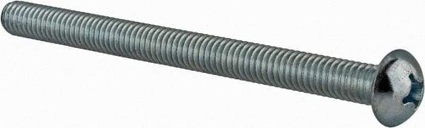 Value Collection - 5/16-18 UNC, 4" Length Under Head Phillips Drive Machine Screw - Round Head, Grade J82 Steel, Zinc-Plated Finish, Without Washer - Eagle Tool & Supply