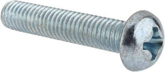 Value Collection - 3/8-16 UNC, 2" Length Under Head Phillips Drive Machine Screw - Round Head, Grade J82 Steel, Zinc-Plated Finish, Without Washer - Eagle Tool & Supply
