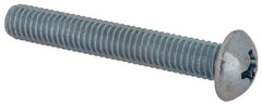 Value Collection - 3/8-16 UNC, 2-1/2" Length Under Head Phillips Drive Machine Screw - Round Head, Grade J82 Steel, Zinc-Plated Finish, Without Washer - Eagle Tool & Supply