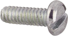Value Collection - #3-48 UNC, 5/16" Length Under Head Slotted Drive Machine Screw - Pan Head, Grade J82 Steel, Zinc-Plated Finish, Without Washer - Eagle Tool & Supply