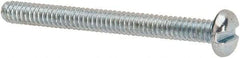 Value Collection - #3-48 UNC, 1" Length Under Head Slotted Drive Machine Screw - Pan Head, Grade J82 Steel, Zinc-Plated Finish, Without Washer - Eagle Tool & Supply