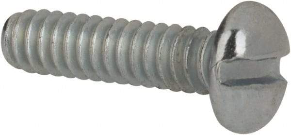 Value Collection - #4-40 UNC, 7/16" Length Under Head Slotted Drive Machine Screw - Pan Head, Grade J82 Steel, Zinc-Plated Finish, Without Washer - Eagle Tool & Supply