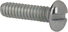 Value Collection - #4-40 UNC, 7/16" Length Under Head Slotted Drive Machine Screw - Pan Head, Grade J82 Steel, Zinc-Plated Finish, Without Washer - Eagle Tool & Supply