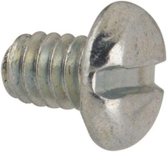 Value Collection - #5-40 UNC, 3/16" Length Under Head Slotted Drive Machine Screw - Pan Head, Grade J82 Steel, Zinc-Plated Finish, Without Washer - Eagle Tool & Supply