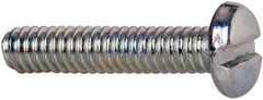 Value Collection - #5-40 UNC, 5/8" Length Under Head Slotted Drive Machine Screw - Pan Head, Grade J82 Steel, Zinc-Plated Finish, Without Washer - Eagle Tool & Supply