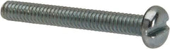 Value Collection - #5-40 UNC, 1" Length Under Head Slotted Drive Machine Screw - Pan Head, Grade J82 Steel, Zinc-Plated Finish, Without Washer - Eagle Tool & Supply
