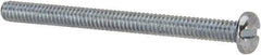 Value Collection - #5-40 UNC, 1-1/2" Length Under Head Slotted Drive Machine Screw - Pan Head, Grade J82 Steel, Zinc-Plated Finish, Without Washer - Eagle Tool & Supply