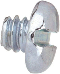Value Collection - #6-32 UNC, 1/8" Length Under Head Slotted Drive Machine Screw - Pan Head, Grade J82 Steel, Zinc-Plated Finish, Without Washer - Eagle Tool & Supply