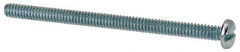 Value Collection - #6-32 UNC, 2-1/4" Length Under Head Slotted Drive Machine Screw - Pan Head, Grade J82 Steel, Zinc-Plated Finish, Without Washer - Eagle Tool & Supply