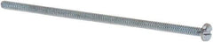 Value Collection - #6-32 UNC, 3-1/2" Length Under Head Slotted Drive Machine Screw - Pan Head, Grade J82 Steel, Zinc-Plated Finish, Without Washer - Eagle Tool & Supply