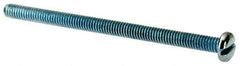 Value Collection - #8-32 UNC, 2-3/4" Length Under Head Slotted Drive Machine Screw - Pan Head, Grade J82 Steel, Zinc-Plated Finish, Without Washer - Eagle Tool & Supply