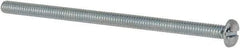 Value Collection - #8-32 UNC, 3" Length Under Head Slotted Drive Machine Screw - Pan Head, Grade J82 Steel, Zinc-Plated Finish, Without Washer - Eagle Tool & Supply