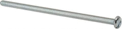 Value Collection - #8-32 UNC, 3-1/2" Length Under Head Slotted Drive Machine Screw - Pan Head, Grade J82 Steel, Zinc-Plated Finish, Without Washer - Eagle Tool & Supply