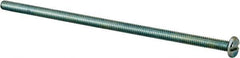 Value Collection - #8-32 UNC, 4" Length Under Head Slotted Drive Machine Screw - Pan Head, Grade J82 Steel, Zinc-Plated Finish, Without Washer - Eagle Tool & Supply