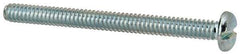 Value Collection - #10-24 UNC, 2-1/4" Length Under Head Slotted Drive Machine Screw - Pan Head, Grade J82 Steel, Zinc-Plated Finish, Without Washer - Eagle Tool & Supply