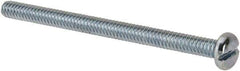 Value Collection - #10-24 UNC, 2-3/4" Length Under Head Slotted Drive Machine Screw - Pan Head, Grade J82 Steel, Zinc-Plated Finish, Without Washer - Eagle Tool & Supply