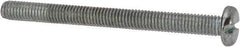 Value Collection - #10-32 UNF, 2-1/4" Length Under Head Slotted Drive Machine Screw - Pan Head, Grade J82 Steel, Zinc-Plated Finish, Without Washer - Eagle Tool & Supply