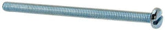 Value Collection - #10-32 UNF, 3" Length Under Head Slotted Drive Machine Screw - Pan Head, Grade J82 Steel, Zinc-Plated Finish, Without Washer - Eagle Tool & Supply
