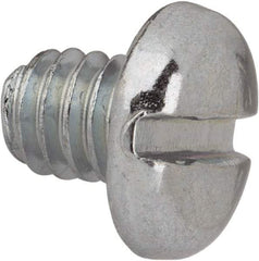 Value Collection - #12-24 UNC, 1/4" Length Under Head Slotted Drive Machine Screw - Pan Head, Grade J82 Steel, Zinc-Plated Finish, Without Washer - Eagle Tool & Supply