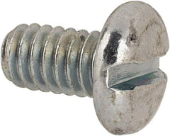 Value Collection - #12-24 UNC, 3/8" Length Under Head Slotted Drive Machine Screw - Pan Head, Grade J82 Steel, Zinc-Plated Finish, Without Washer - Eagle Tool & Supply