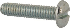 Value Collection - #12-24 UNC, 1" Length Under Head Slotted Drive Machine Screw - Pan Head, Grade J82 Steel, Zinc-Plated Finish, Without Washer - Eagle Tool & Supply
