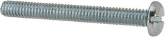 Value Collection - #12-24 UNC, 2" Length Under Head Slotted Drive Machine Screw - Pan Head, Grade J82 Steel, Zinc-Plated Finish, Without Washer - Eagle Tool & Supply