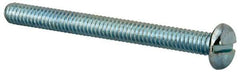 Value Collection - 1/4-20 UNC, 2-3/4" Length Under Head Slotted Drive Machine Screw - Pan Head, Grade J82 Steel, Zinc-Plated Finish, Without Washer - Eagle Tool & Supply