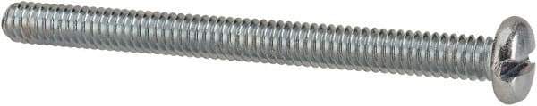 Value Collection - 1/4-20 UNC, 3" Length Under Head Slotted Drive Machine Screw - Pan Head, Grade J82 Steel, Zinc-Plated Finish, Without Washer - Eagle Tool & Supply
