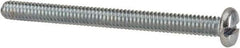 Value Collection - 1/4-20 UNC, 3" Length Under Head Slotted Drive Machine Screw - Pan Head, Grade J82 Steel, Zinc-Plated Finish, Without Washer - Eagle Tool & Supply